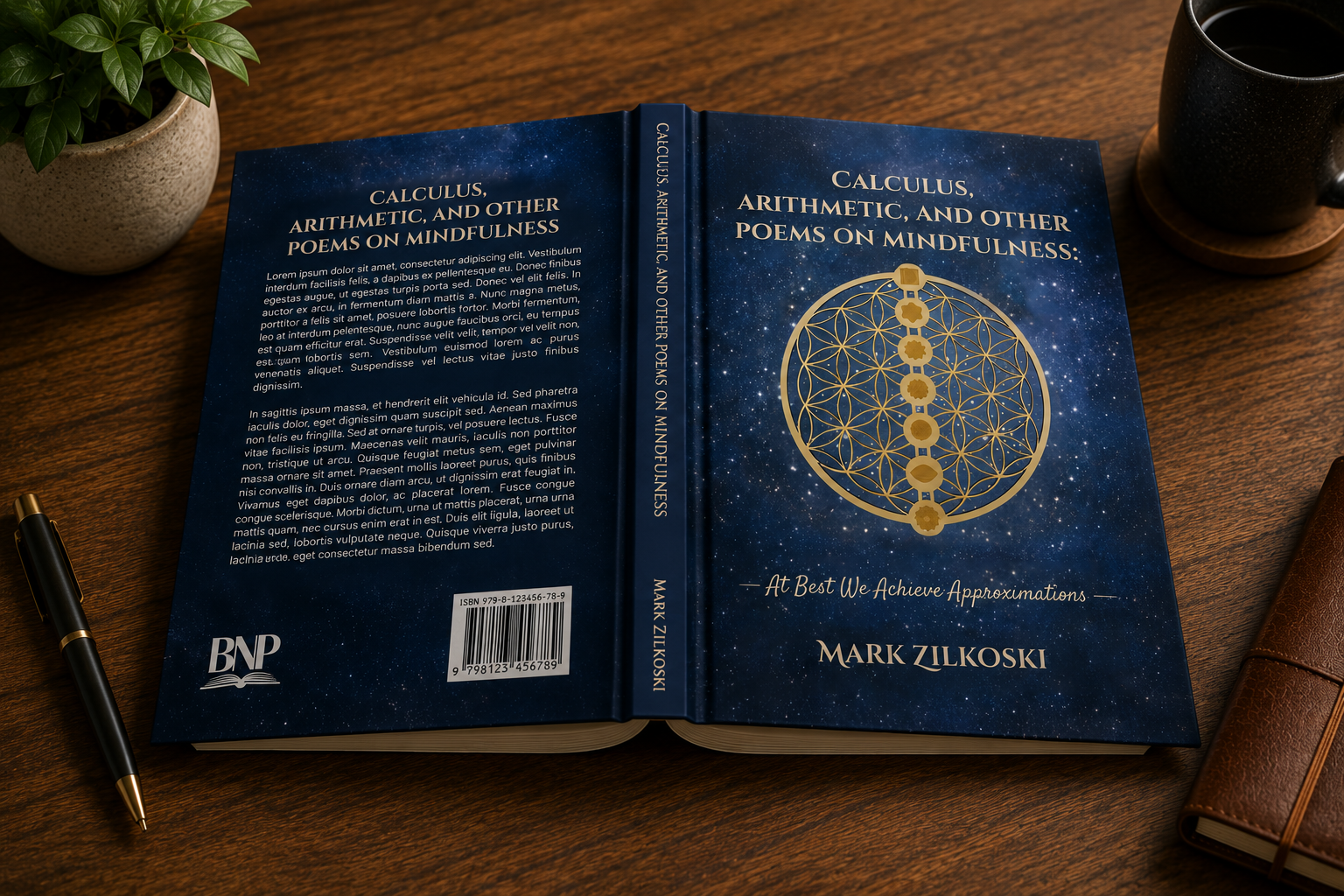 Book open showing front and back cover